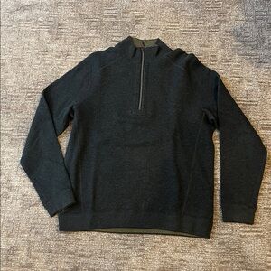 Tommy Bahama Men's Gray Half-Zip Reversible Sweater S